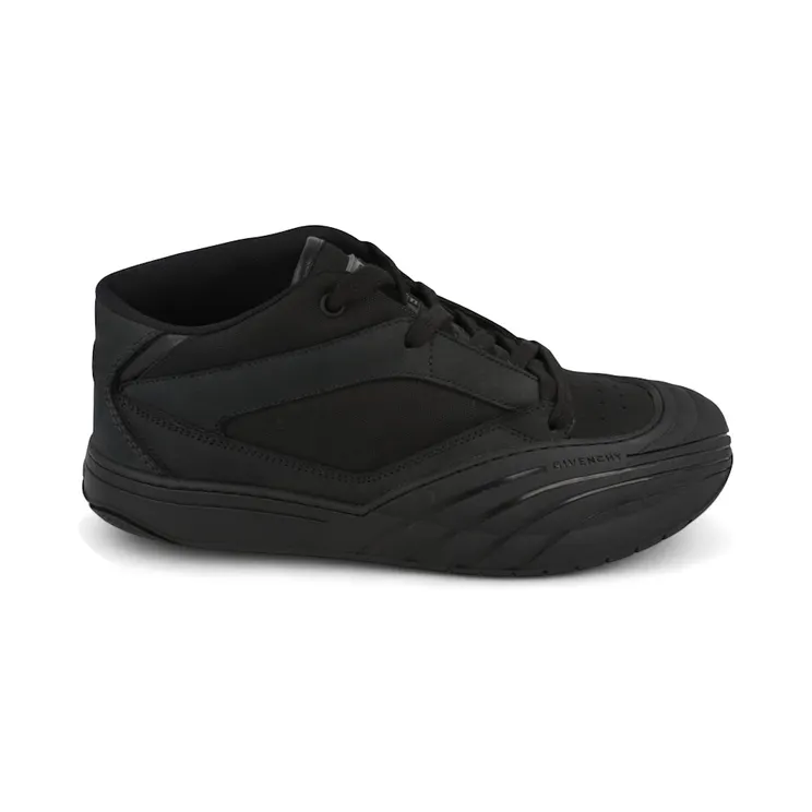 Givenchy Suede Trimmed Mid-Top Sneakers Black (BH009K-H1QA-001)