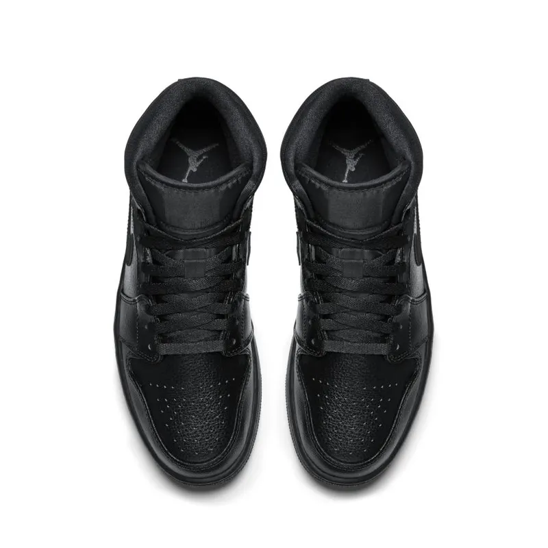 Jordan 1 Retro Mid Black Black/Black/Black (554724-030)