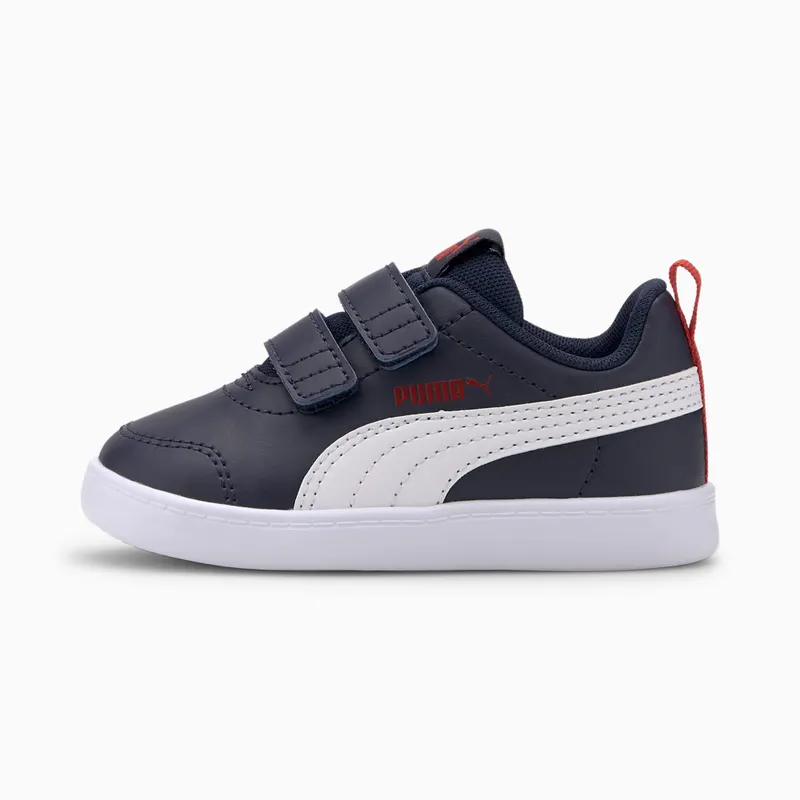 PUMA Courtflex V2 Babies’ Peacoat/High Risk Red (371544-01)