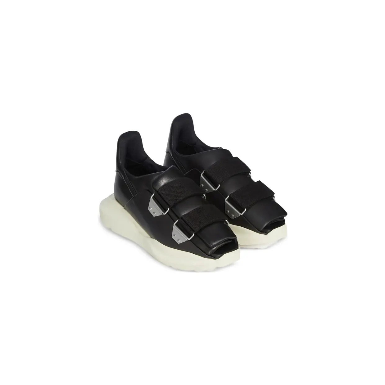 Rick Owens Temple Geth Touch-strap Leather “Black” (RR01F2816 LCN 91) (3)