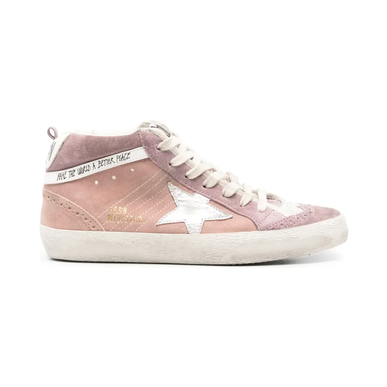 Golden Goose Mid Star Sneakers aus Wildleder – Rosa (GWF00123F006209)