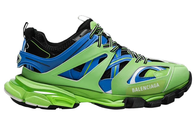 Balenciaga Track Trainers Green Blue (542023W1GB84078)