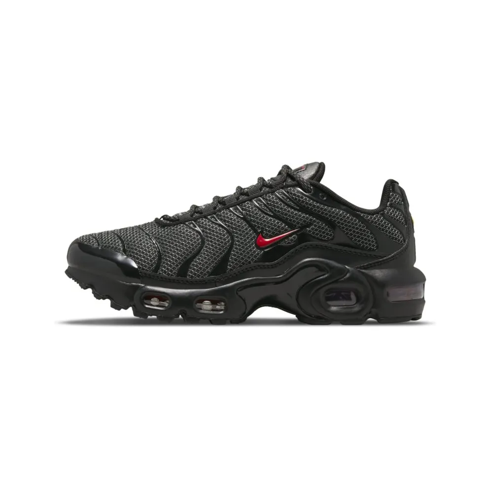 Nike Air Max Plus Black University Red Reflective Silver (GS) (DQ1104-001)