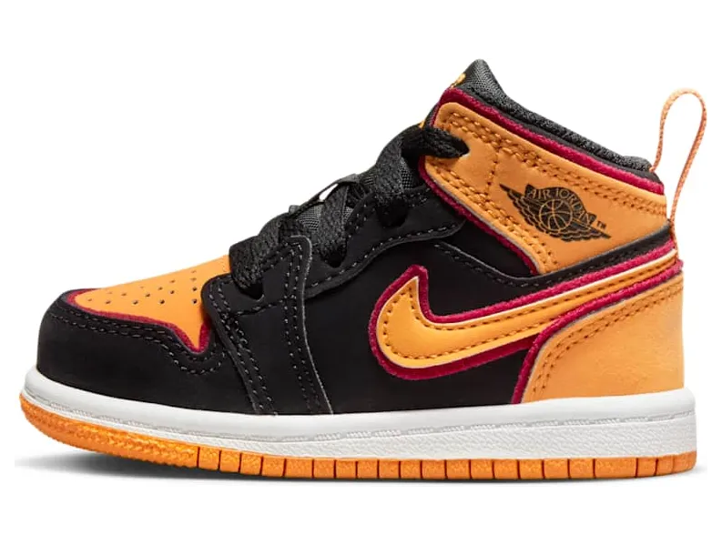 Jordan 1 Mid SE “Black / Cardinal Red / White / Vivid Orange” (FJ4926-008)