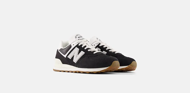 New Balance 574 Black White Gum (U574UG2)