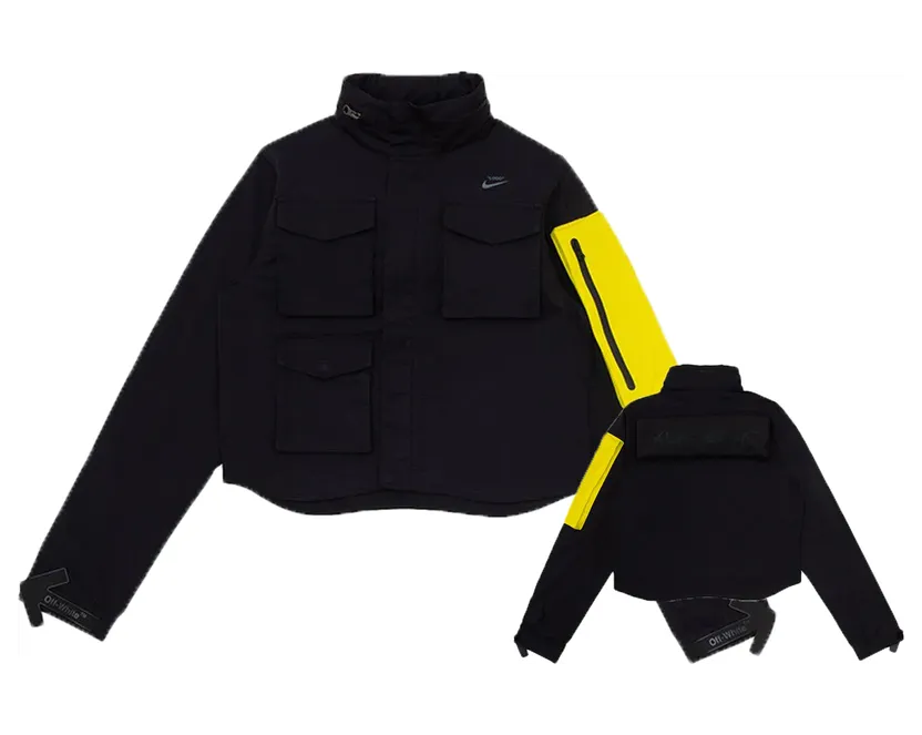 Off-White x Nike Women’s Running Jacket Black/Yellow (2020) (BV8041-010)
