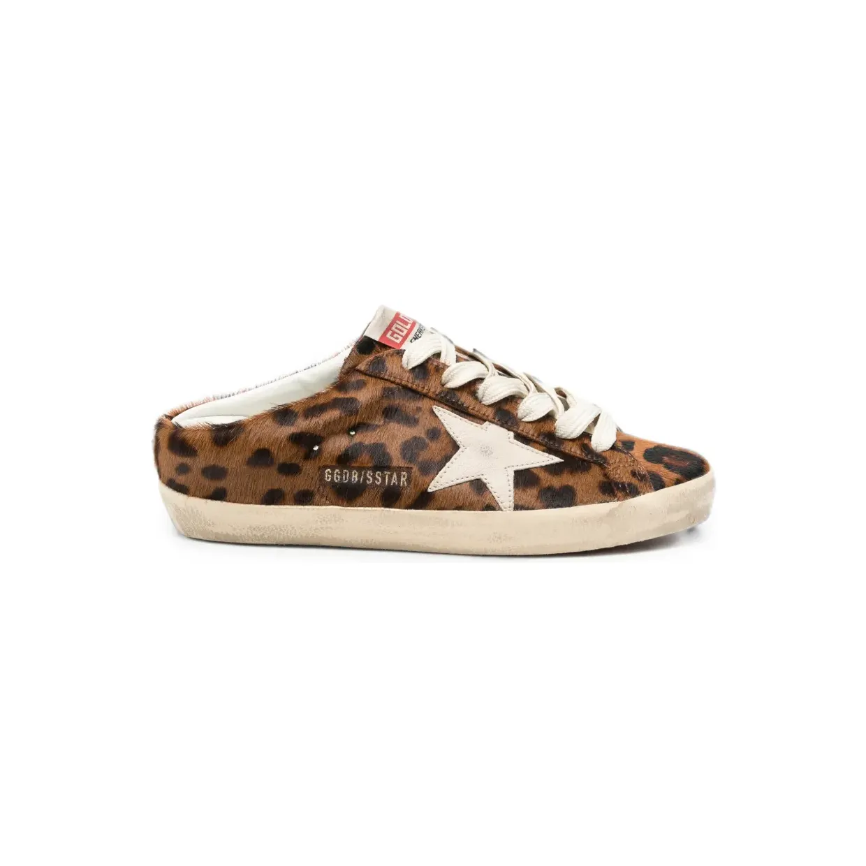 Golden Goose Super-Star met luipaardprint “Brown” (GWF00110F008679)