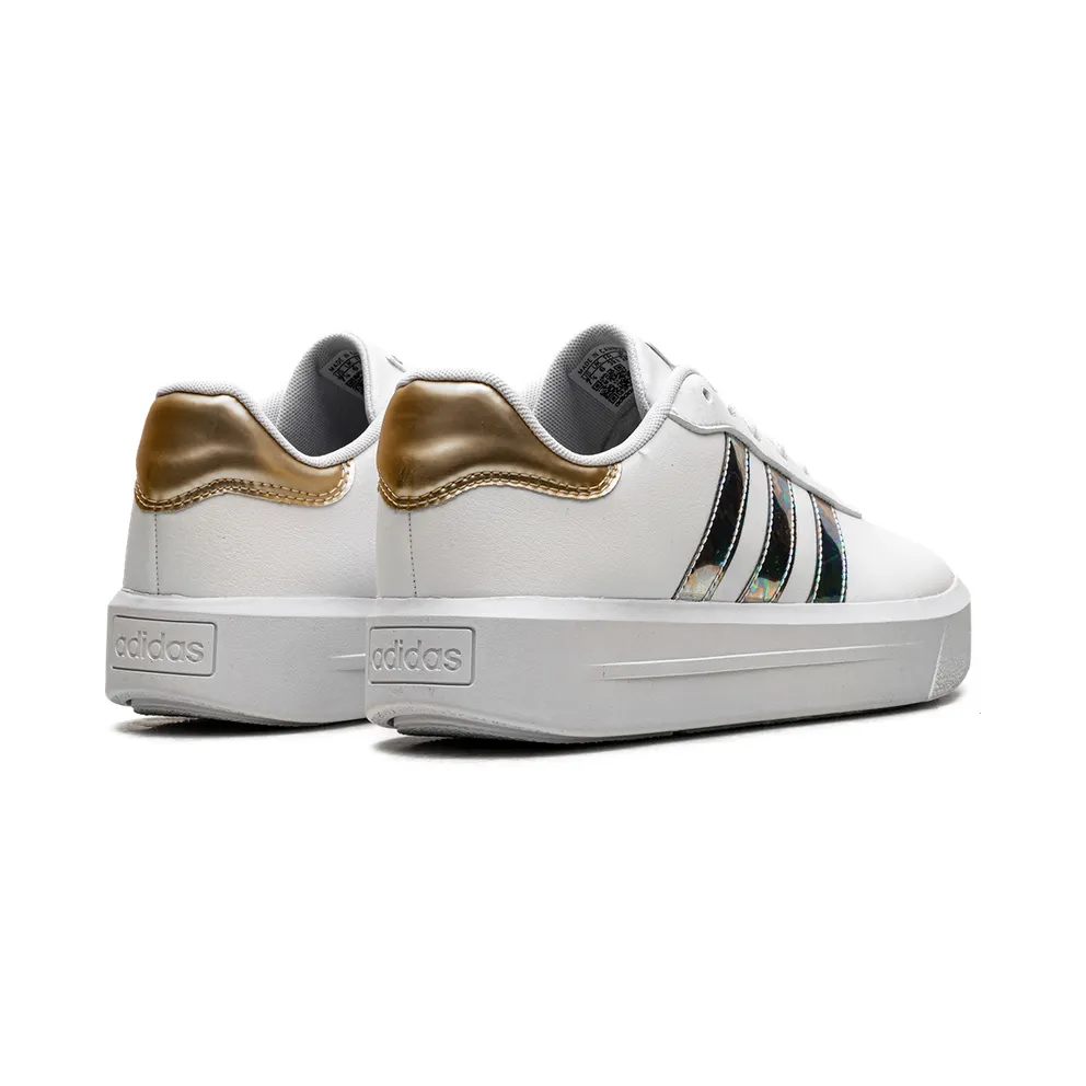 Adidas Court Platform “Footwear White / Footwear White / Matte Gold” (HQ7156)