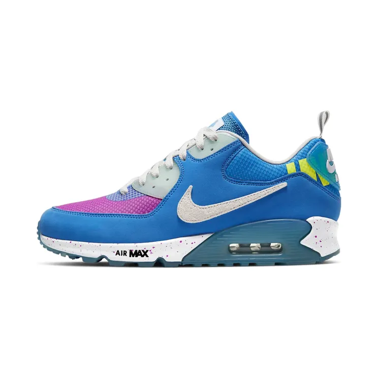 Nike Air Max 90 x Undefeated “Pacific Blue / Vivid Purple / Pink Blast / Vast Grey” (CQ2289-400)