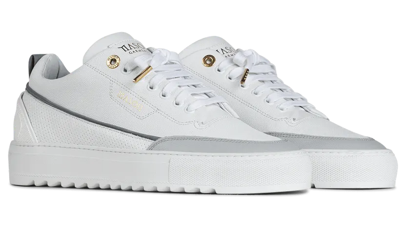 Mason Garments Torino Leather/Stamp/Reflective White/White/Cement (FW20-17C)
