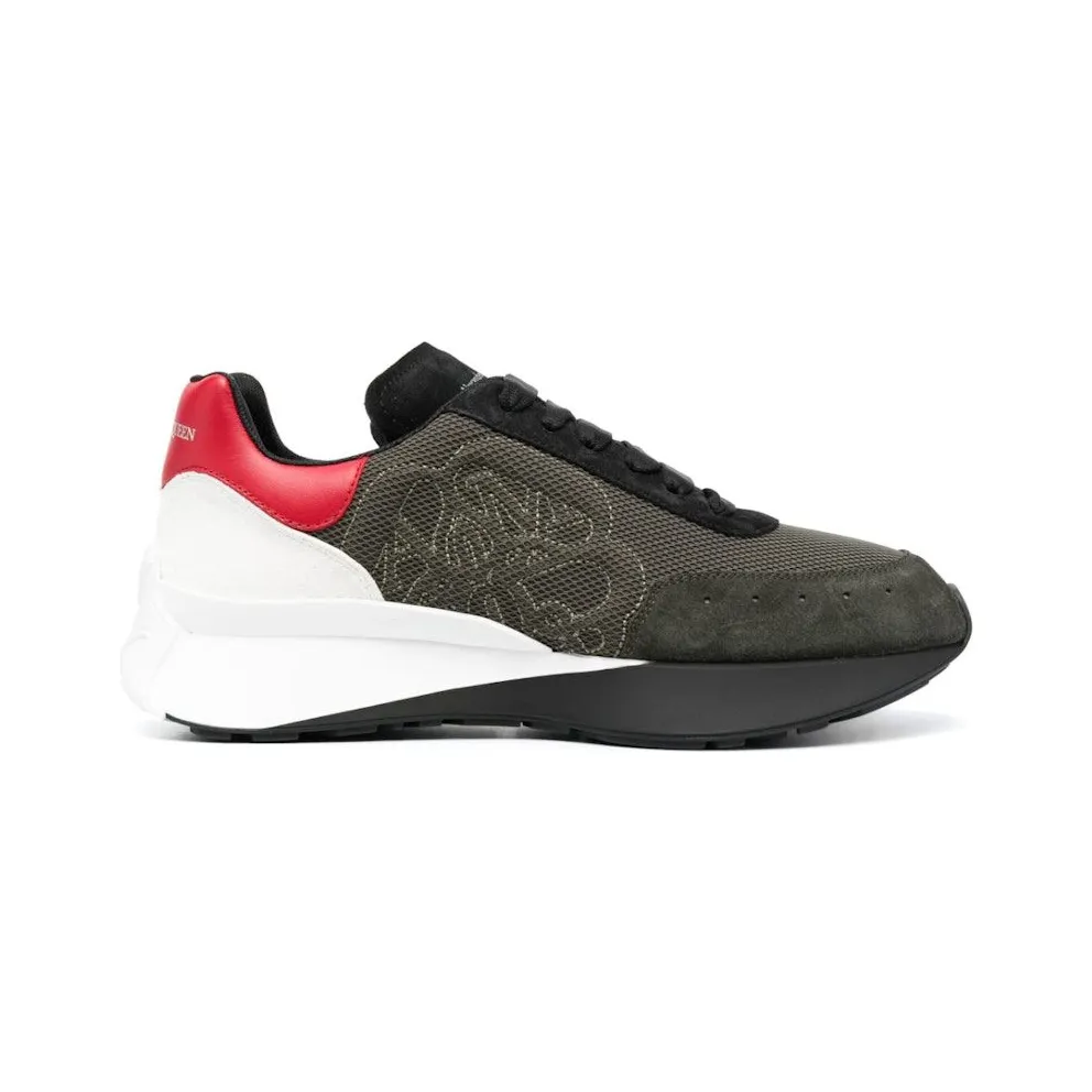 Alexander McQueen Sprint Runner Khaki Multicolour (757719W4WM23196)