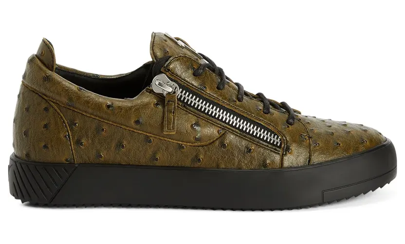Giuseppe Zanotti Frankie Sneakers mit doppeltem Reißverschluss – Grün (RU20081H02)