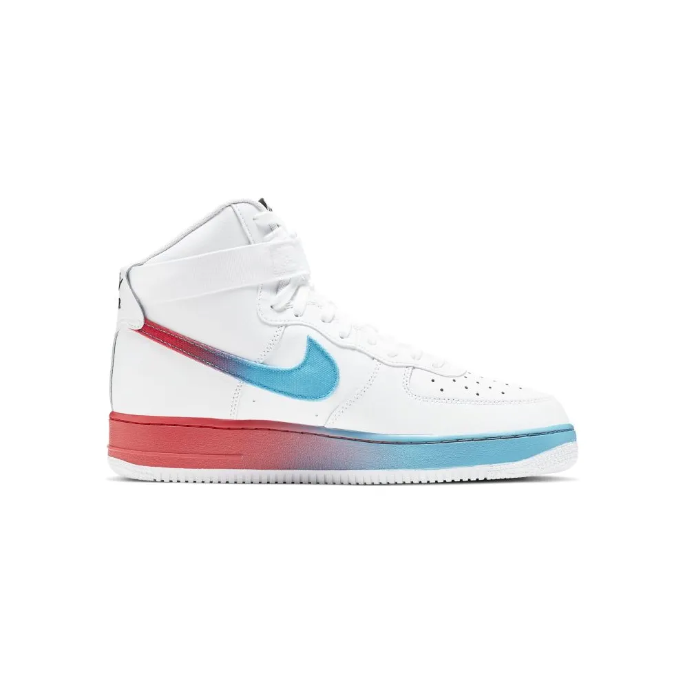 Nike Air Force 1 High Gradient White Blue Fury Ember Glow White/Blue Fury-Black-Ember Glow (CJ0525-100)