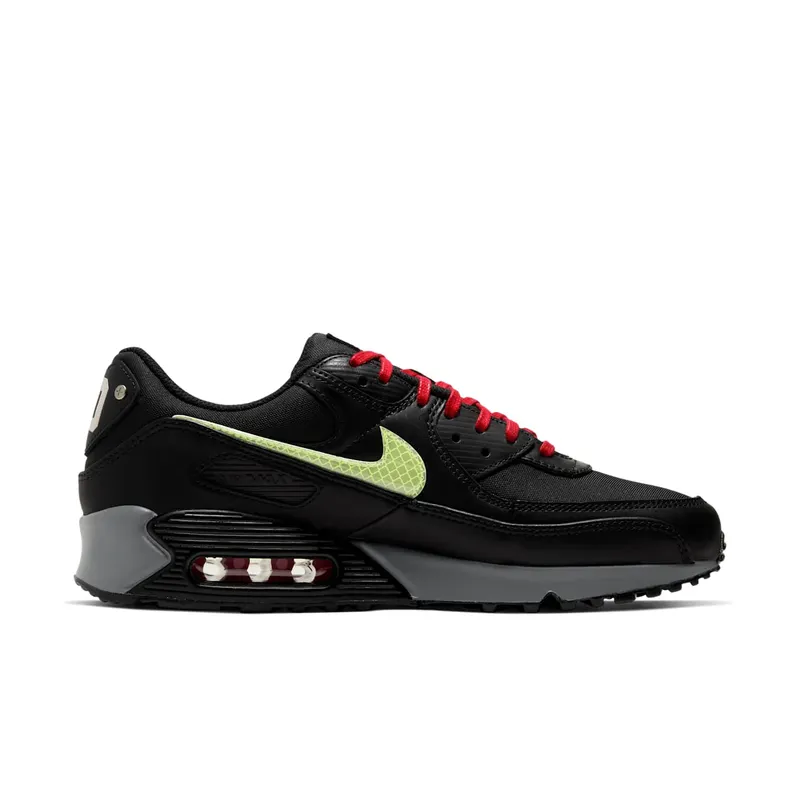 Nike Air Max 90 City Pack NYC (2020) Black/Smoke Grey-University Red-Speed Yellow (CW1408-001)