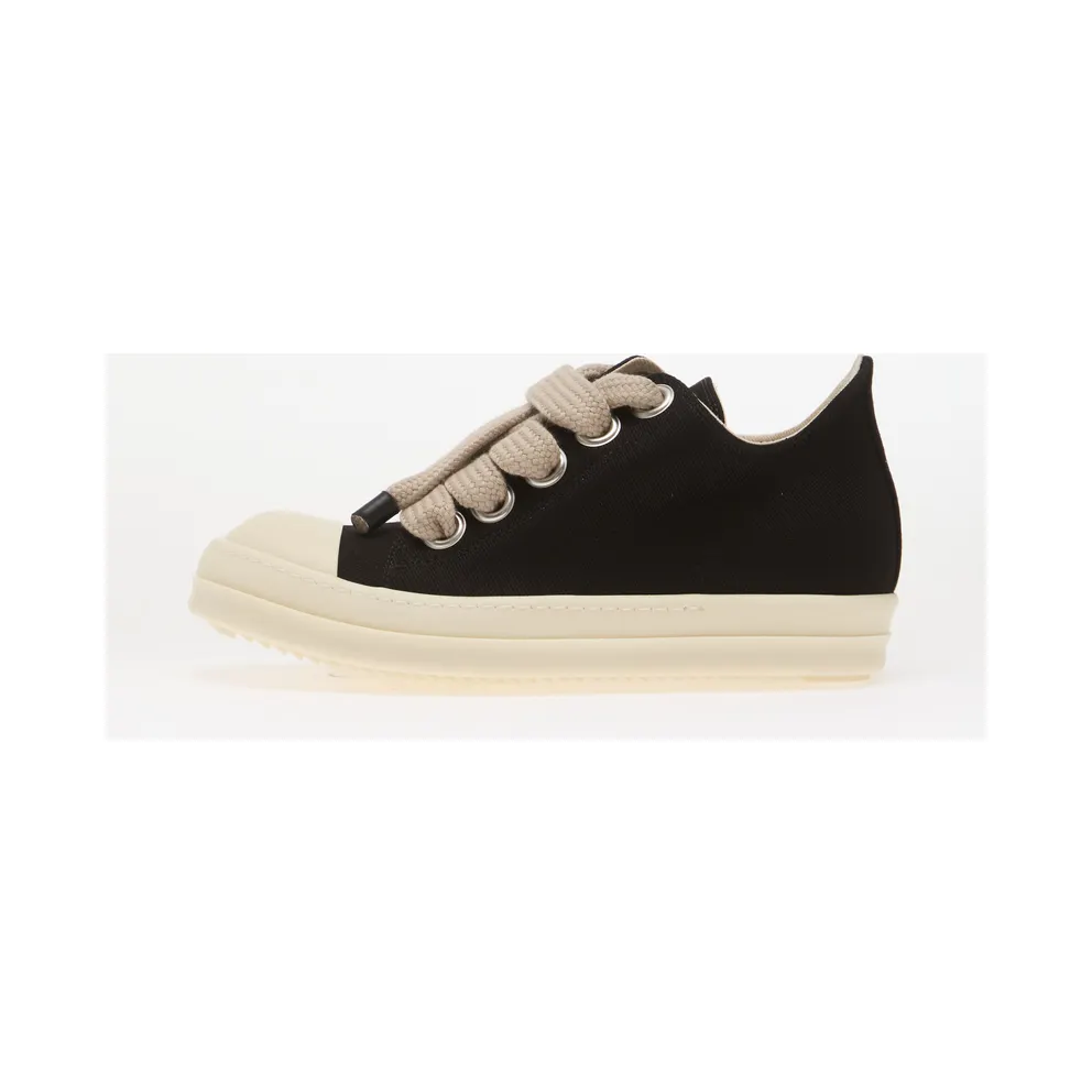 Rick Owens DRKSHDW Denim – Jumbolace Low Sneaks Black / Milk / Milk