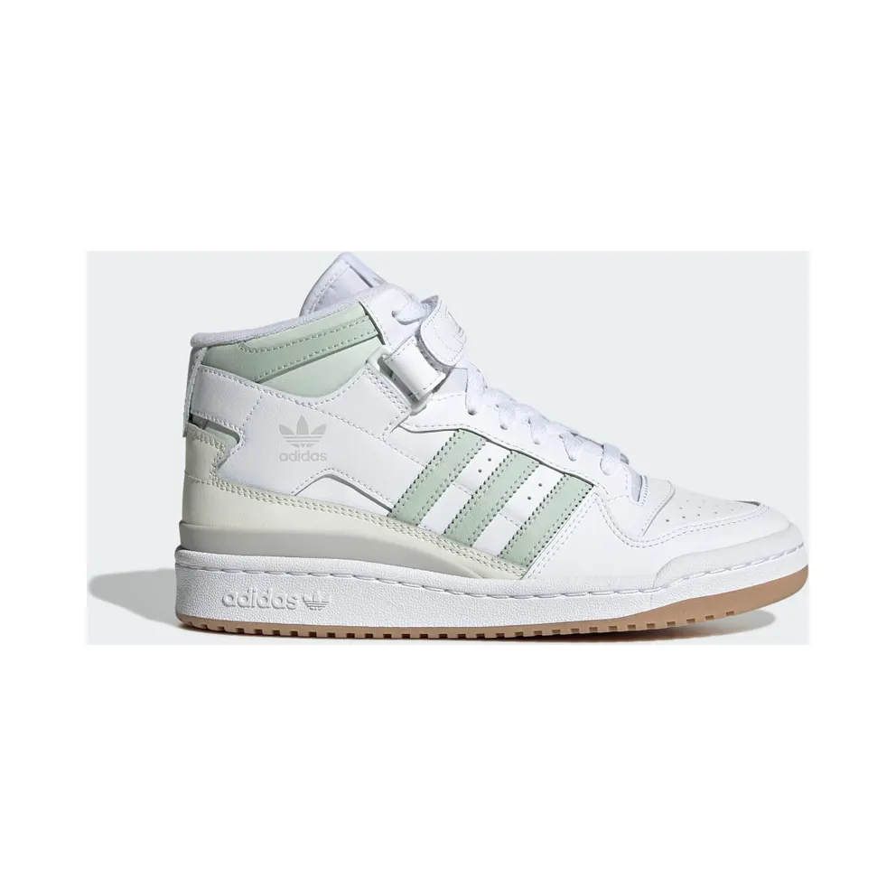 adidas Forum Mid Schuh Cloud White / Linen Green / Gum (GX4578)