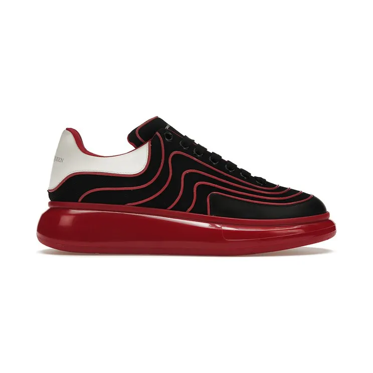Alexander McQueen Oversized Black Red Waves (712531W4U821550)
