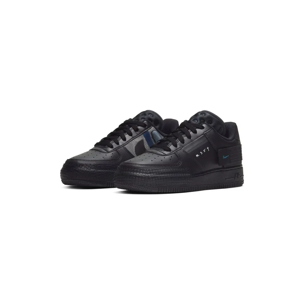Nike Air Force 1 Type Black Photo Blue (GS) (BQ4793-002)