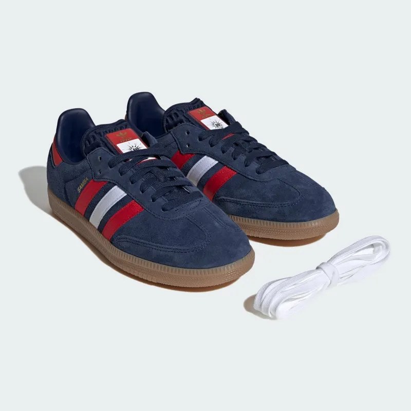 Adidas Samba OG “FIFA World Cup 2026 Night Indigo Scarlet” (IH6828)