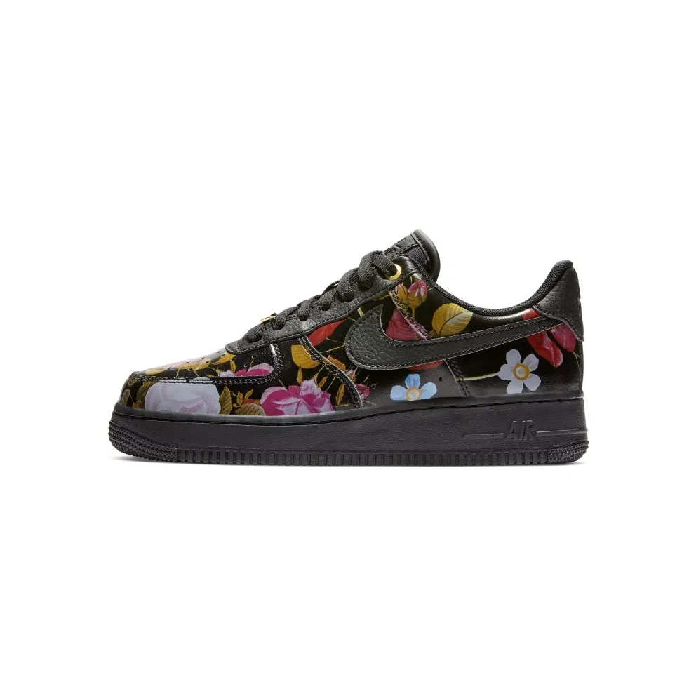 Nike Air Force 1 Low Black Floral (W) Black/Black-Black-Metallic Gold (AO1017-002)