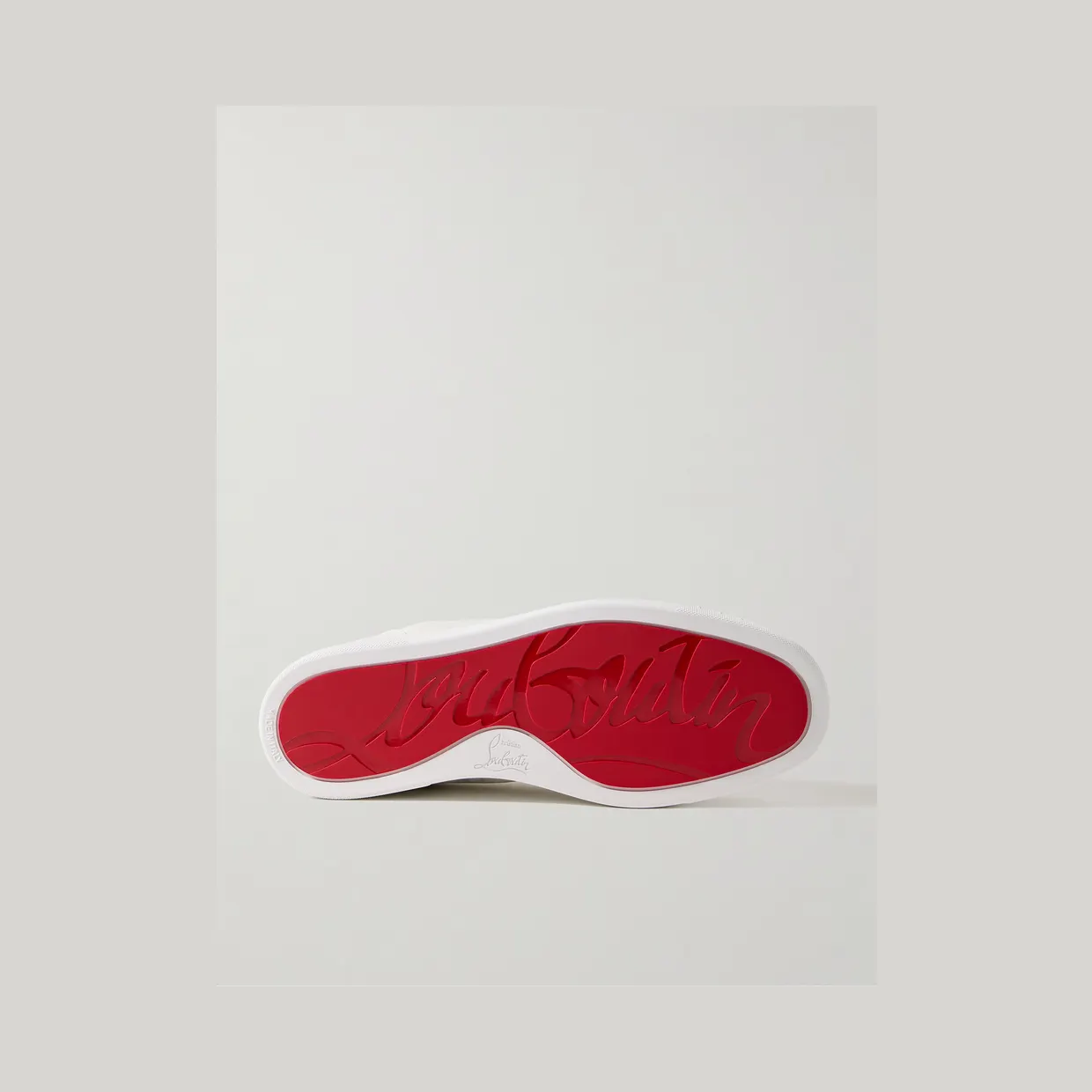 Christian Louboutin Louis Junior Spikes Cap-Toe Leather Sneakers White (3240422) (3)