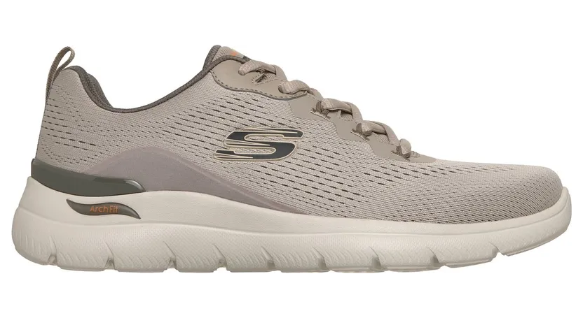 Skechers Arch Fit Summits – Kravel Sneaker Taupe/Oranje