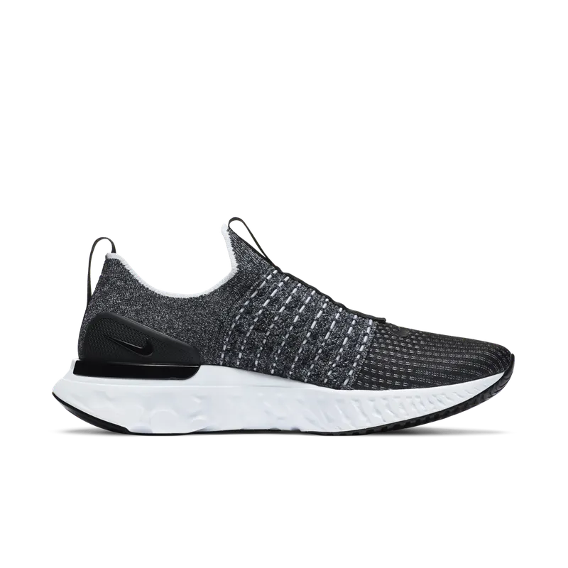 Nike React Phantom Run Flyknit 2 Black White Blend Black/White (CJ0277-003)