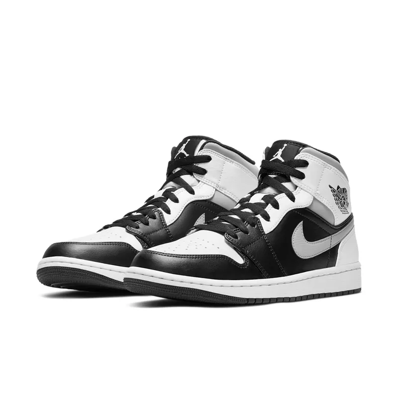 Jordan 1 Mid White Shadow Black/Medium Grey-White (554724-073)
