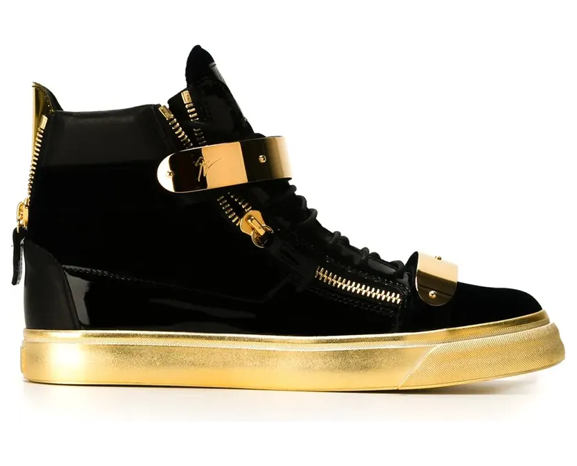 Giuseppe Zanotti High-Top-Sneakers mit Reißverschlüssen – Blau (RM6027001)