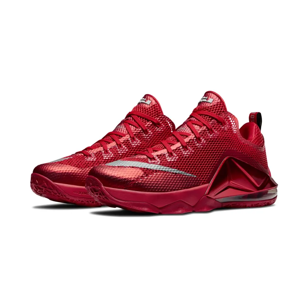 Nike LeBron 12 Low University Red University Red/Reflective Silver-Gym Red-Black (724557-616)