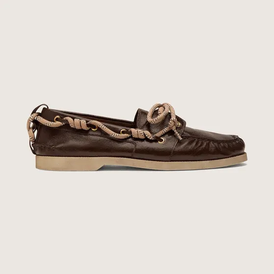 Golden Goose Cruise Loafer In Glossy Dark Brown Leather (GMF00883.F008318.55381)