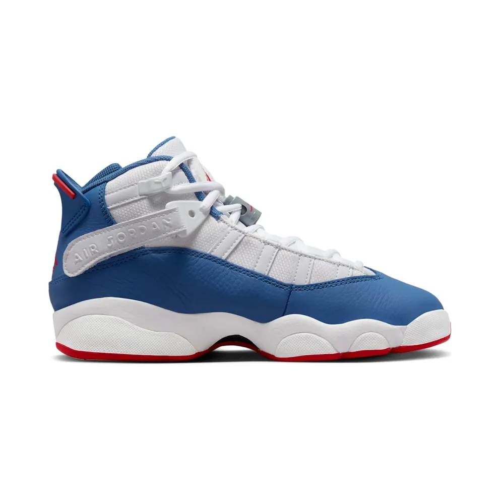 Jordan 6 Rings White University Red Light Steel Grey True Blue (323419-140)