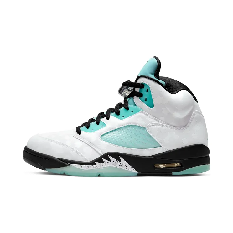 Air Jordan 5 Retro SNGL DY “White / Island Green / Black” (CN2932-100)