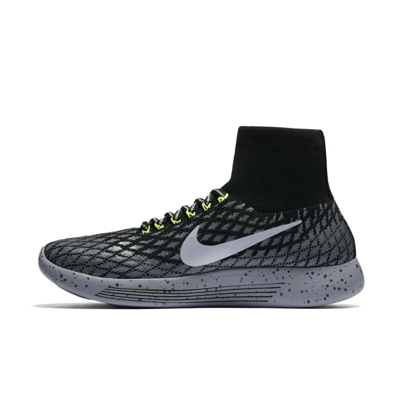 Nike Lunarepic Flyknit Shield Black Silver Volt (W) Black/Metallic Silver-Dark Grey-Stealth (849665-001)