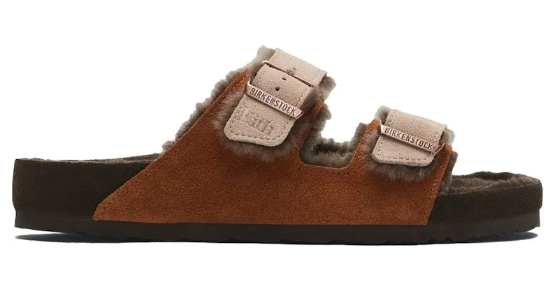 Birkenstock Arizona Shearling Kith Mink Dark Brown
