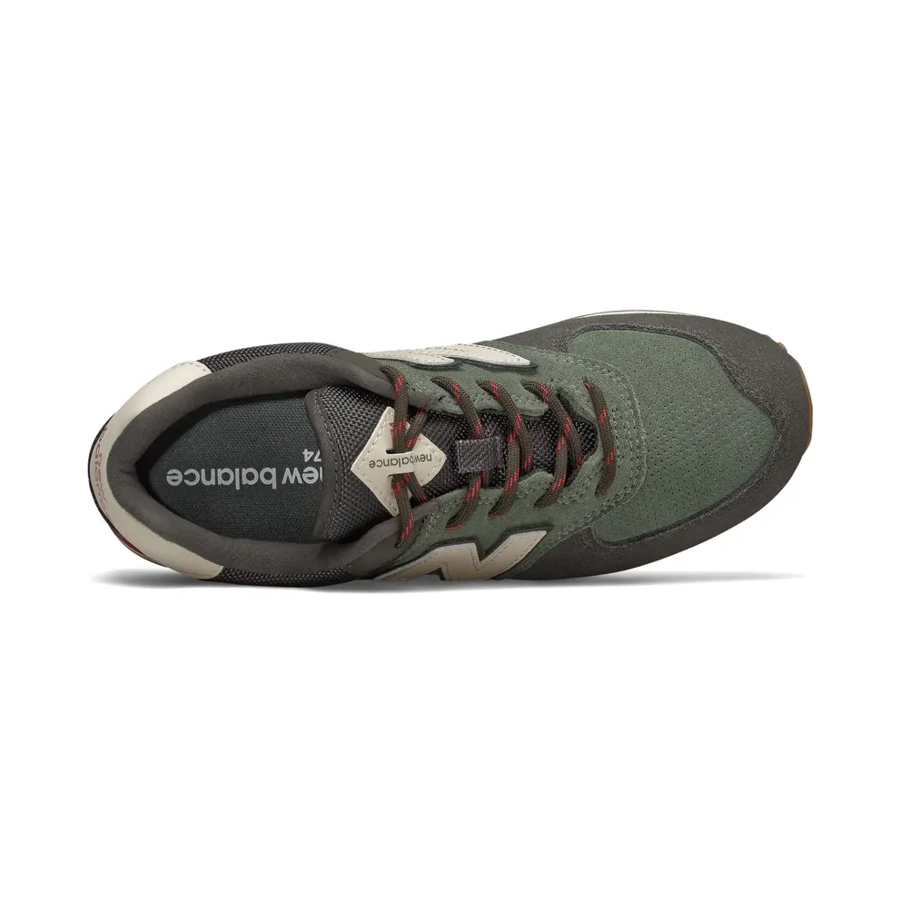 New Balance 574 Camo Green Team Red (GC574JHR)