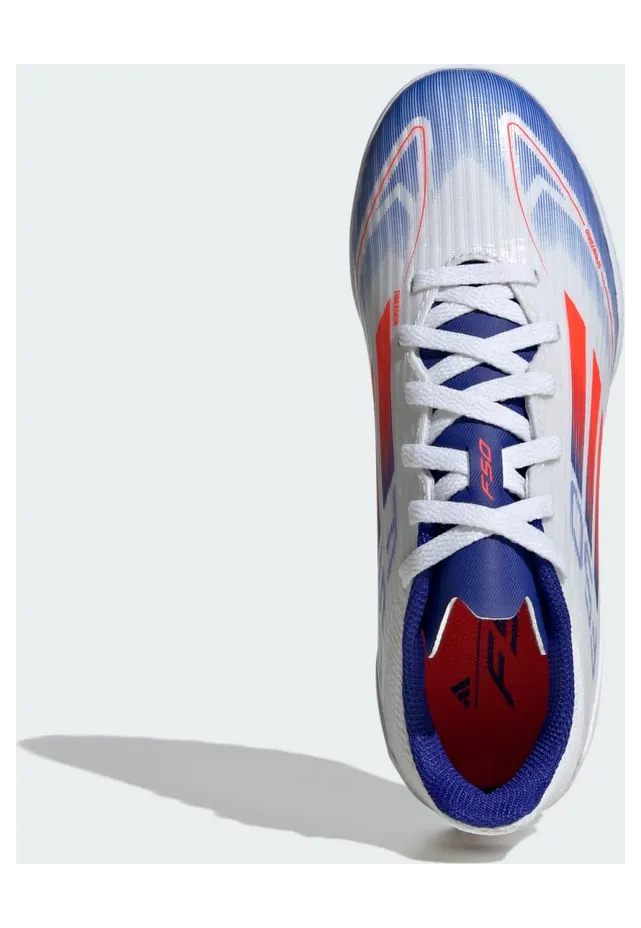 adidas F50 League Turf Cloud White Solar Red Lucid Blue (IF1372)