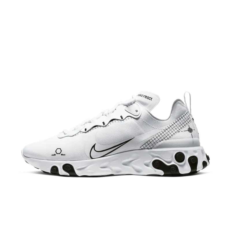 Nike React Element 55 Schematic White/Black (CU3009-100)