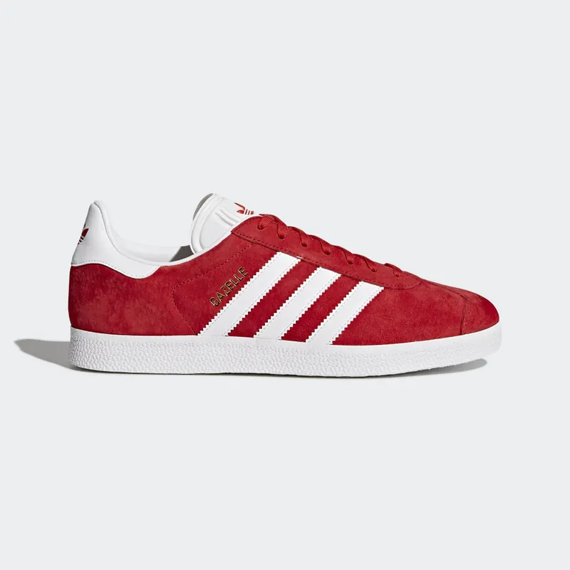 adidas Gazelle Scarlet/White/Gold Metallic Scarlet/White/Gold Metallic (S76228)