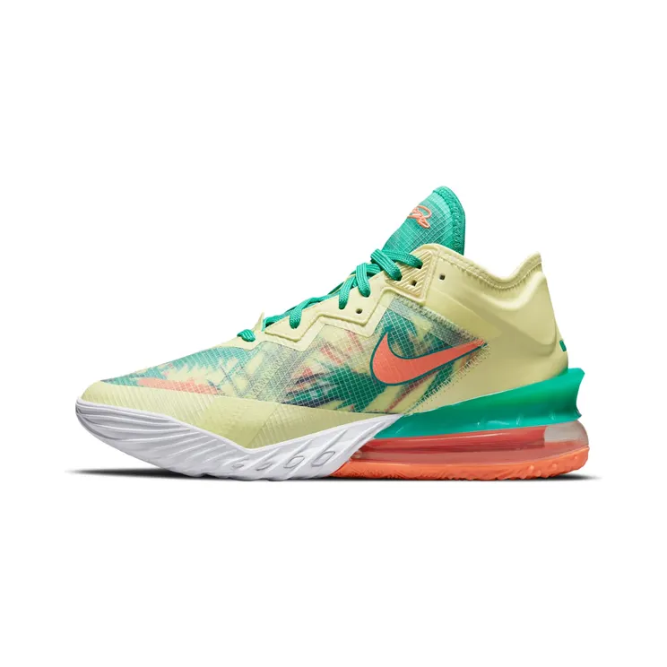 Nike LeBron 18 Low ‘Summer Refresh’ “White Lime / New Green / Bright Mango” (CV7562-300)