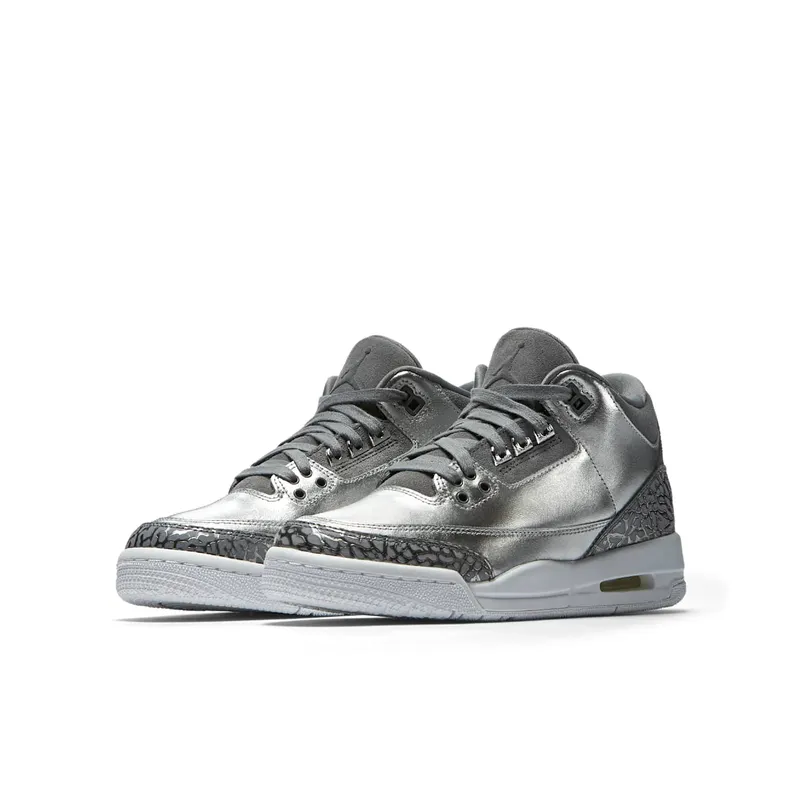 Jordan 3 Retro Premium Heiress Metallic Silver (GS) Metallic Silver/Cool Grey-White (AA1243-020)