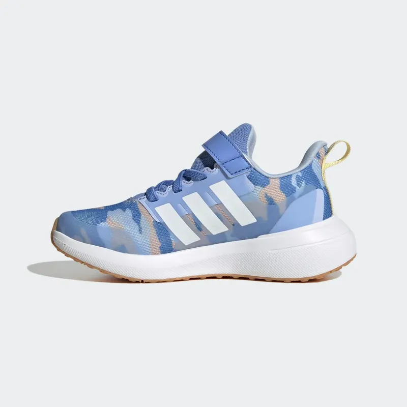 Adidas Fortarun 2.0 Cloudfoam Sport Running Elastic Lace Top Strap Blue Fusion / Cloud White / Almost Yellow (GZ9753)