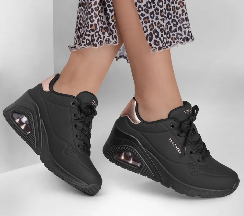Skechers Uno Wedge – HI Steps Sneaker Black