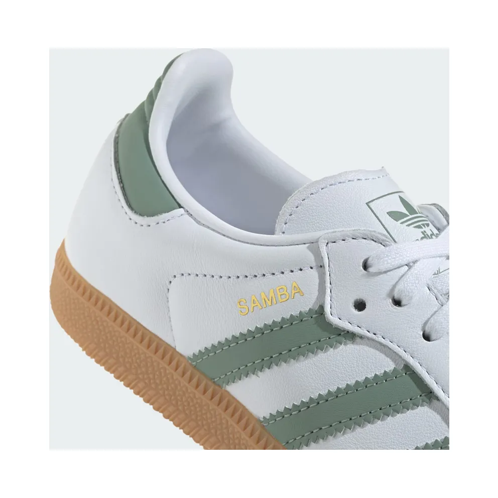 Adidas Samba OG Kids Cloud White / Silver Green / Gum (JP5479)