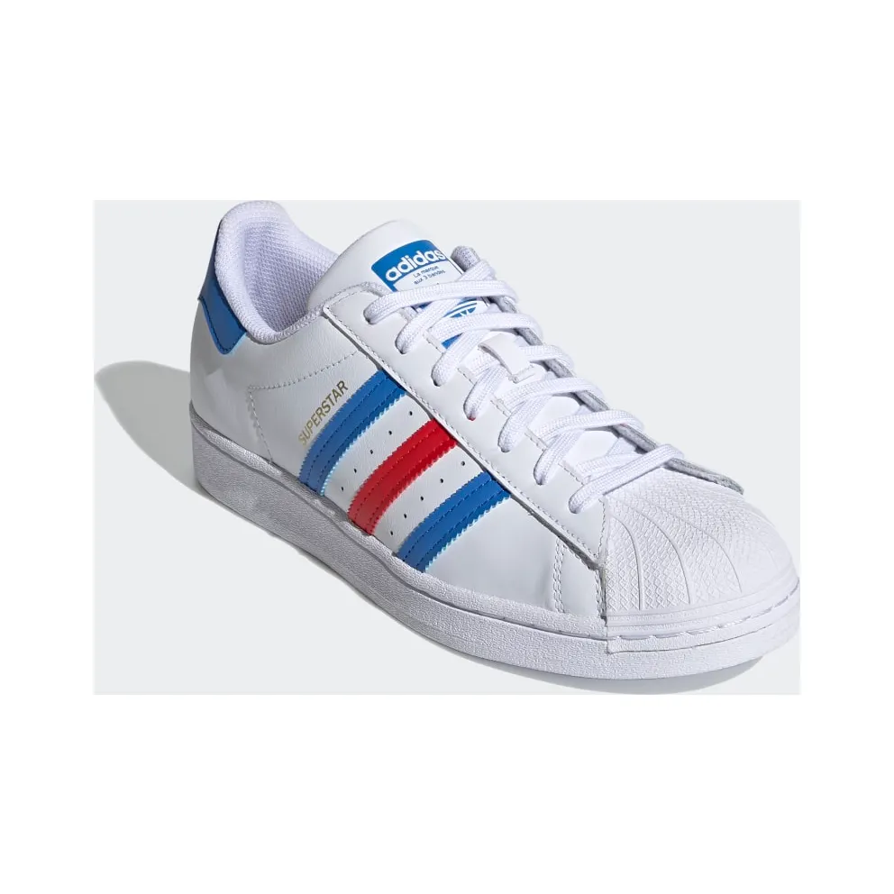 adidas Superstar Cloud White / True Blue / Gold Metallic (H68095)