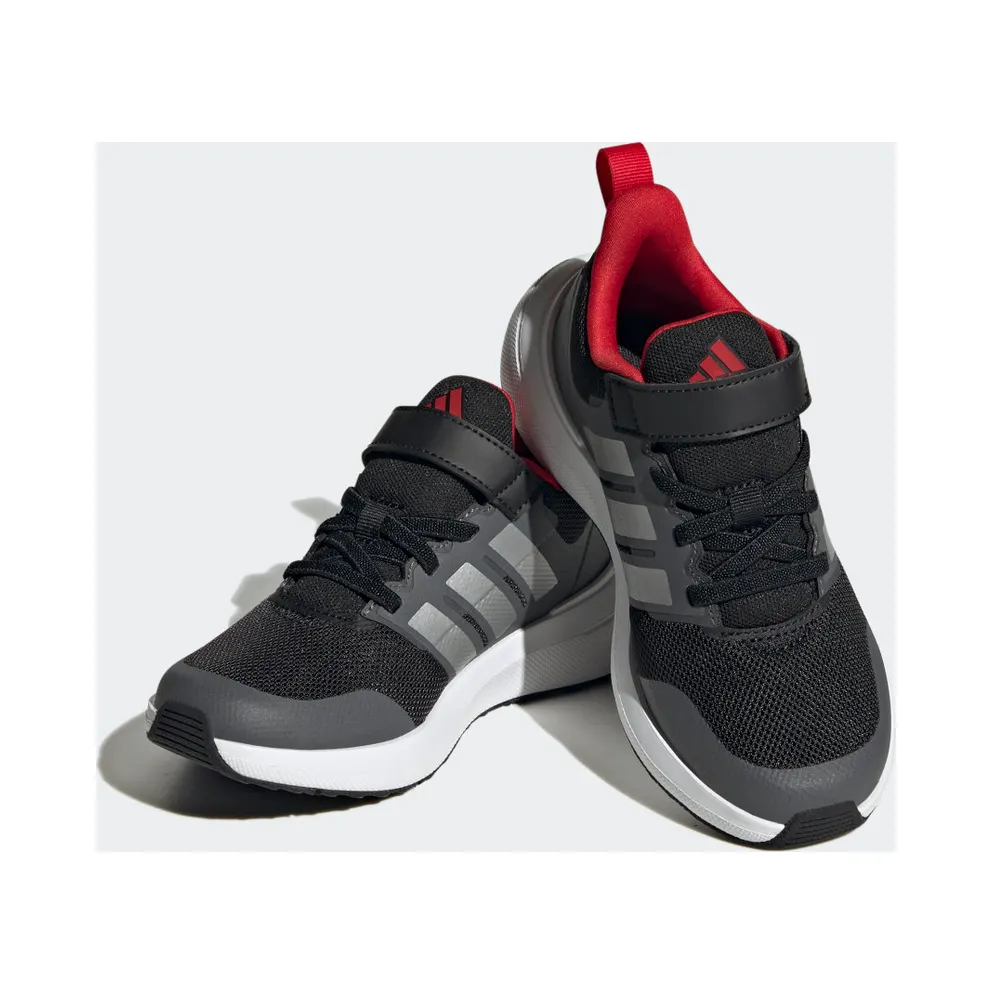 Adidas FortaRun 2.0 Cloudfoam Elastic Lace Top Strap Core Black / Silver Metallic / Better Scarlet (HP5448)