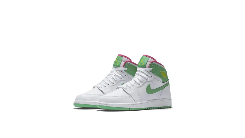Jordan 1 Retro High Easter 2017 (GS) White/Gamma Green-Vivid Pink-Cyber (332148-134)