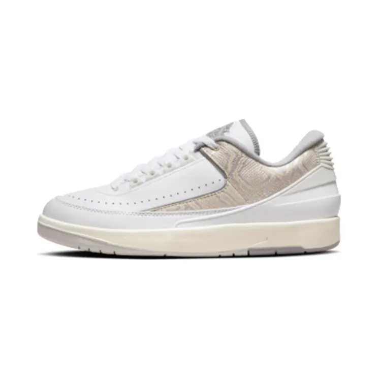 Air Jordan 2 Retro Low Python “White / Sand Drift / Neutral Grey / Cement Grey” (DV9956-100)