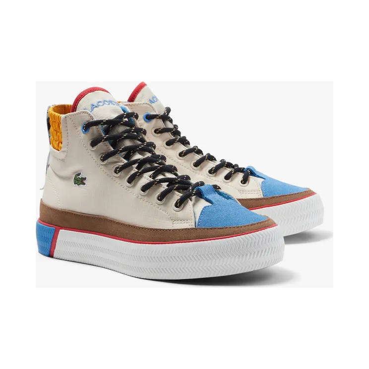 Lacoste Juniors’ Lacoste Gripshot Winter Mid Textile Outdoor Shoes – Off White & Yellow Size 36 Weiss (44CUJ0005-HT3)