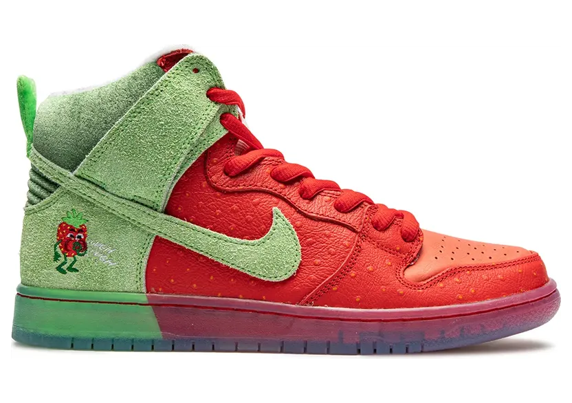 Nike ‘SB Dunk High Strawberry Cough’ Sneakers – Rot (CW7093)